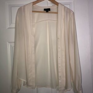 Off white button down blouse